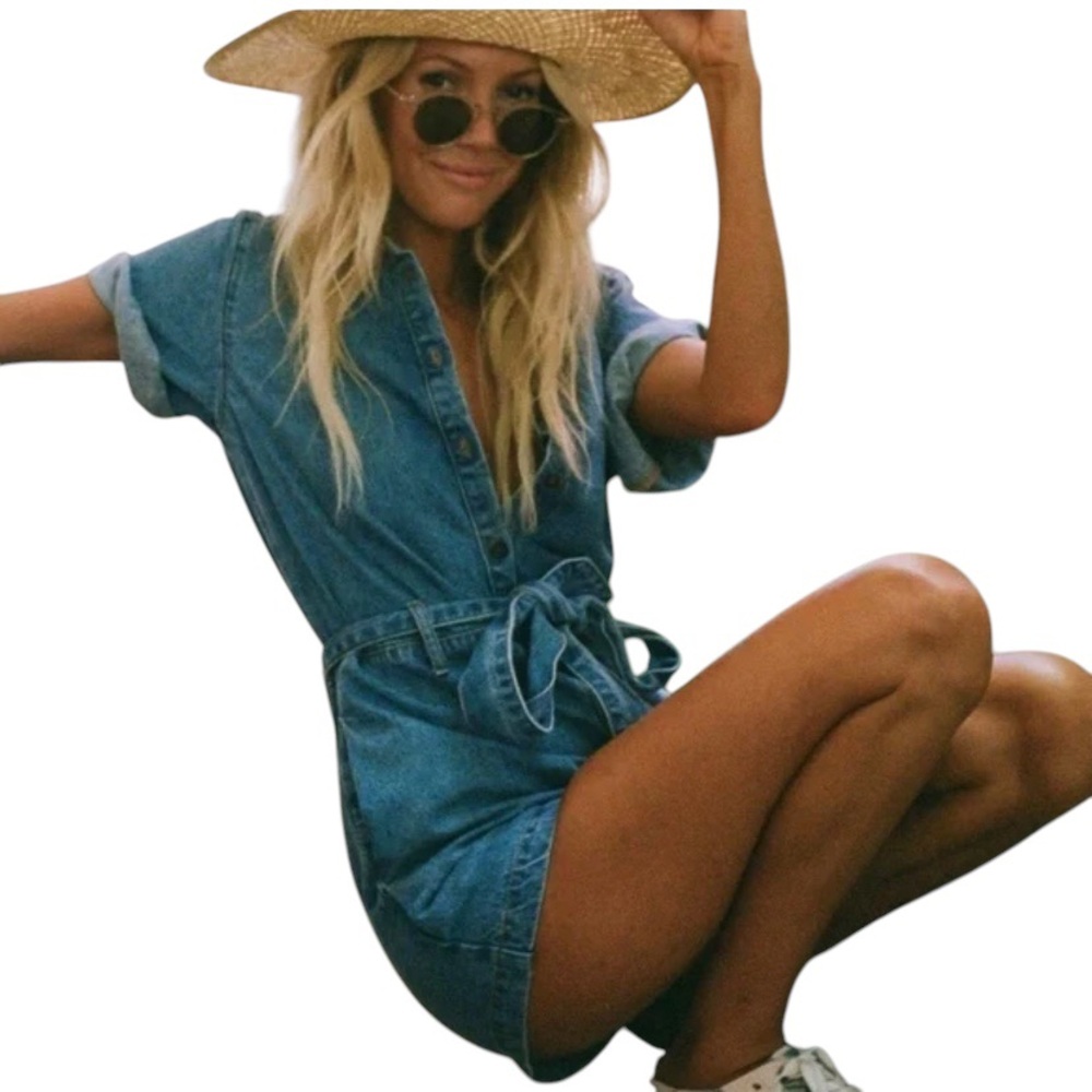 Suzy Shier XS Denim Romper